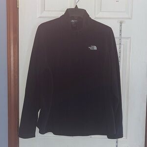 The north face-XL-black-white logo, quarter zip, pull over sweatshirt.